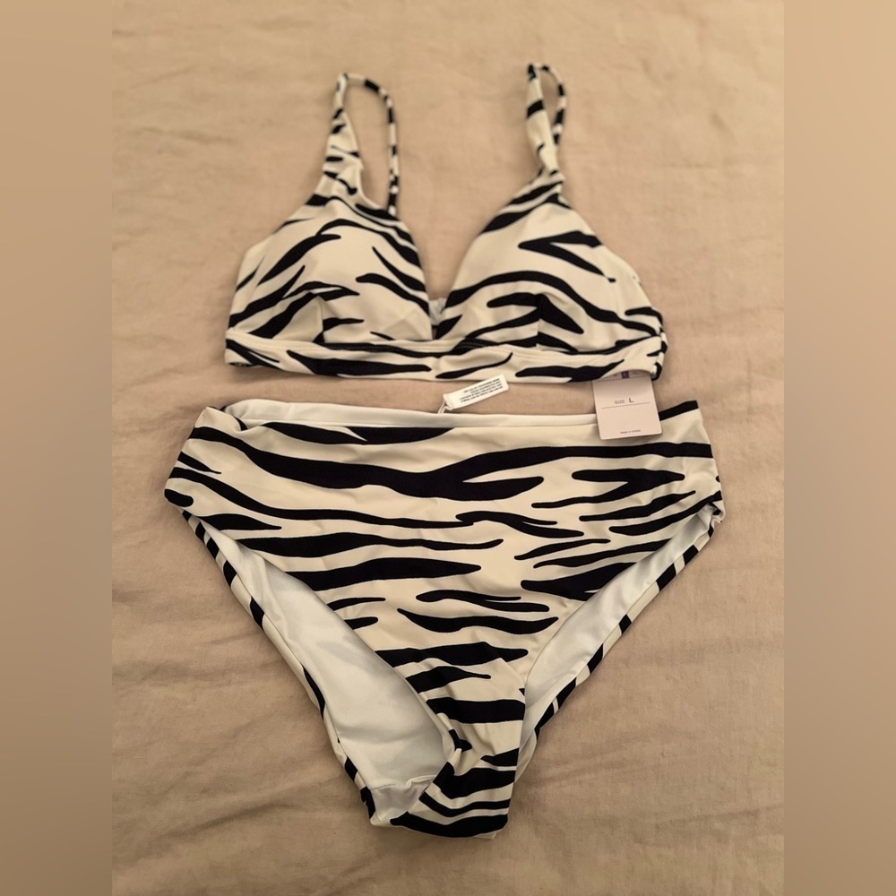 Zebra Print Bikini Set